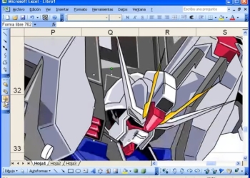 用EXCEL畫鋼彈的神人…