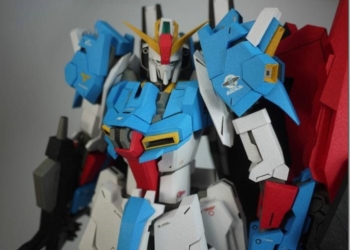 紙模型7200ss Z鋼彈 全程無墨線製作,自行改裝”可動”效果