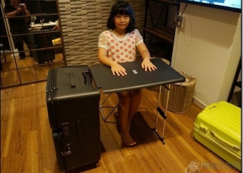 台灣買不到商務人士、記者、擺攤、算命師的夢幻神器 游牧者行李箱開箱評測