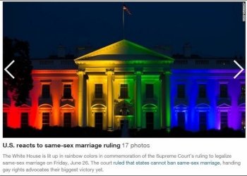 Celebrate Pride!美國正式通過全國同性婚姻合法，一起來更換彩虹旗頭像吧！ ＃LoveWins