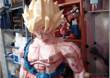 超高境界的紙紮模型　用9000張A4紙製作等比例七龍珠悟空