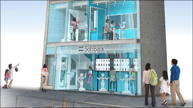 日本表參道的這間SoftBank期間限定店　將由機器人來服務你！