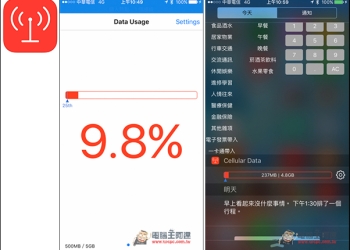 Data Widget　輕鬆利用Widget來查看你的網路數據用量！ - 電腦王阿達