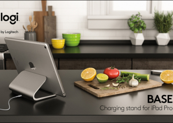羅技推出首款利用iPad Pro側邊金屬接點充電的Logi BASE支架底座 - 電腦王阿達