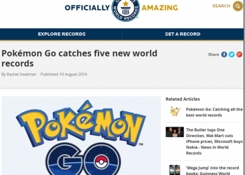 《Pokemon Go》熱潮席捲全球　上市至今打破五項金氏世界紀錄 - 電腦王阿達