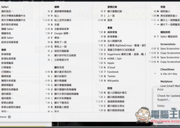 『Cheatsheet』讓你只要按下一個鍵　就能快速查詢Mac以及各軟體的快捷鍵！ - 電腦王阿達