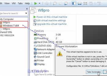 VMware Workstation出現 This virtual machine appears to be in use怎麼辦？
