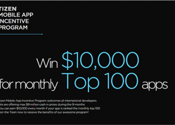 Samsung Tizen 行動應用獎勵計畫，參加者有望每月獲得 1 萬美元