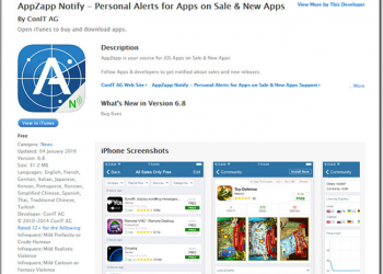 AppZapp Notify 幫你盯緊 APP Store，優惠限免應用程式一個都不放過
