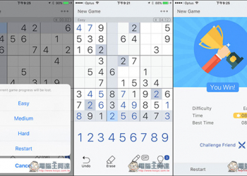 Sudoku iOS數獨遊戲 ！讓你免帶紙筆，在外也能用手機輕鬆玩數獨遊戲 - 電腦王阿達