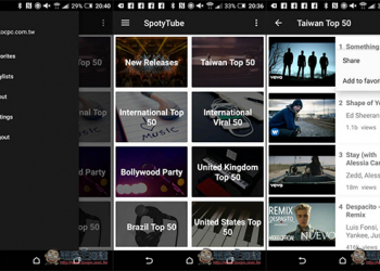 SpotyTube 提供全世界各國的Top 50名單 讓你輕鬆發掘新音樂MV - 電腦王阿達