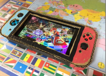 兒自製 瓦楞紙版Switch　父親偷偷買任天堂真品塞進去給他 - 電腦王阿達