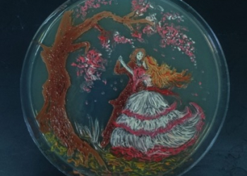 這幅創作叫「Dancing Microbes」－－等等，不是在開玩笑吧？跳舞微生物？ - 電腦王阿達