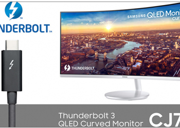 首款 Thunderbolt 3 的 QLED 曲面螢幕 Samsung CJ791 將在CES 2018 正式亮相