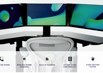 The Cemtrex desk 一款內建 PC、72 吋觸控螢幕、掃瞄器、手勢操作等的強大電腦辦公桌 - 電腦王阿達