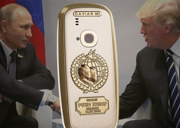 CAVIAR 推出 24k 金打造 Nokia 3310 ，川普、普京浮雕登上機身