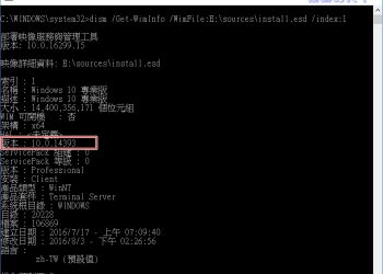 如何檢查 Windows 10 ISO 檔案的系統組建與版本編號