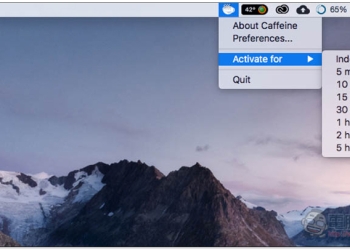 Caffeine 點一下就能讓你 Mac 避免進入睡眠模式的免費小工具 - 電腦王阿達