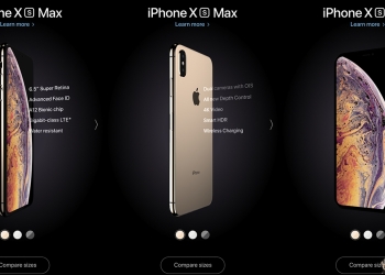Apple 悄悄推出 iPhone XS/ XS Max 的 3D互動網頁