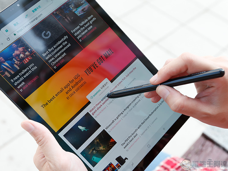 Samsung Galaxy Tab S4 暢快大螢幕平板 開箱、評測、實測 ， 影音響宴 隨時開演 - 電腦王阿達
