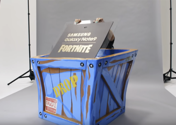 三星用裝載 Note 9 與一堆《要塞英雄》寶物的「空投補給箱」給粉絲超大驚喜