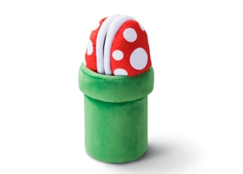 超級瑪利歐官方周邊  食人花化身可愛水管收納拖鞋