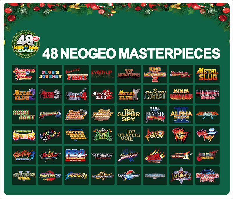 SNK NEOGEO mini 聖誕限定版 收錄多達 48 款經典遊戲作品 - 電腦王阿達