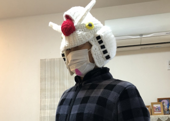 鋼彈頭造型手織毛帽 出自熱愛模型的職業主婦之手