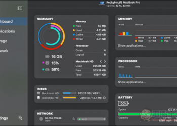 iStatistica Pro 專業級 Mac 系統監測軟體 輕鬆掌握 CPU、RAM、硬碟、網路等資訊 - 電腦王阿達