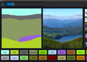 Nvidia 宣布將打造 GauGAN 研究工具，簡繪線條、色塊就能變成擬真影像