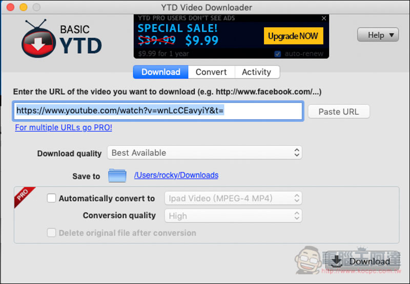 YTD Video Downloader 支援近 50 個影音網站影片下載的超強免費工具 Mac、Windows 雙系統都有 - 電腦王阿達