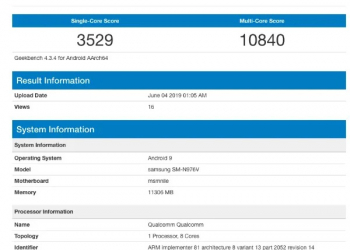 疑似 Samsung Galaxy Note 10 的效能跑分現身 Geekbench - 電腦王阿達