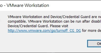 VMware Workstation與 Windows 10 Device/Credential Guard 不相容解決方案