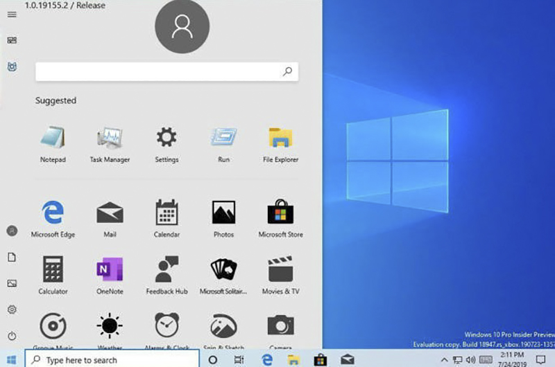 Windows 10 全新開始選單