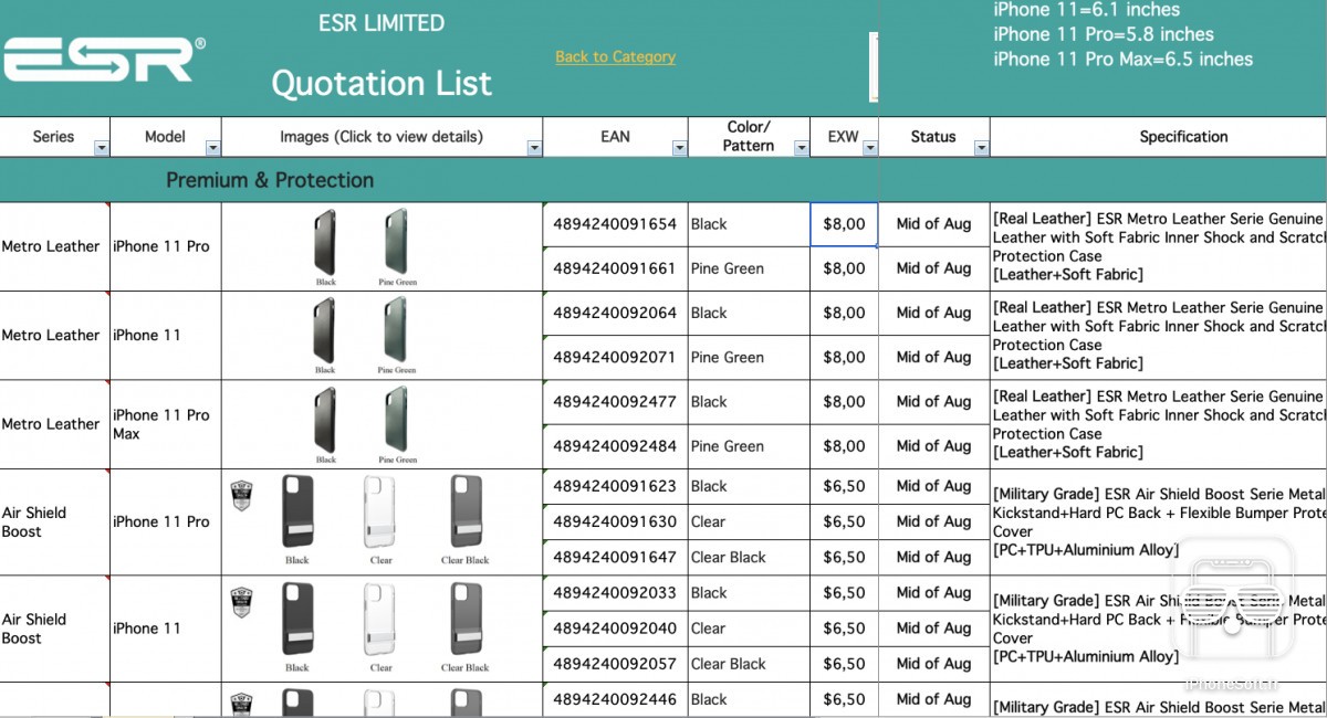 手機殼廠商 ESR 洩天機 今年 iPhone 名稱是 11 / 11 Pro / 11 Pro Max - 電腦王阿達