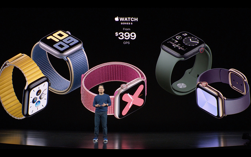 Apple Watch Series 5 發表 ：加入 AOD 顯示 ，加入鈦金屬、陶瓷錶殼， 9 /12 開始預購 - 電腦王阿達