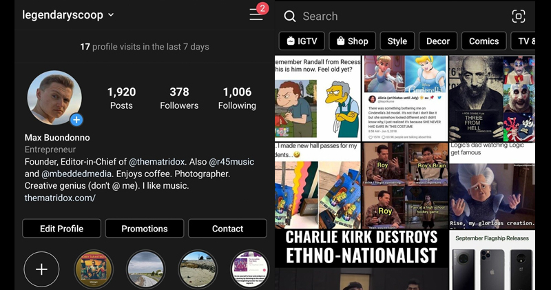 Instagram 暗黑模式開始測試，你有收到嗎？