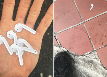 有人用 1:1 AirPods 貼紙 完成一秒讓果粉焦慮的街頭藝術作品