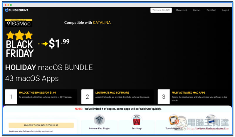 43 款付費 Mac 專業軟體下殺一折，銅板價就能入手，BundleHunt 超殺黑色星期五優惠 - 電腦王阿達