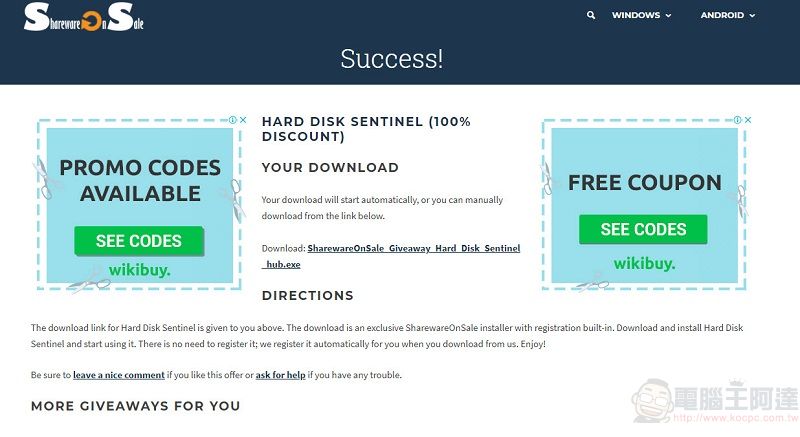 硬碟健檢監控軟體 「 Hard Disk Sentinel 」5.40版 限時免費提供下載 - 電腦王阿達