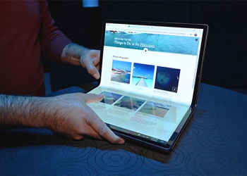 Intel 演示 Horseshoe Bend 概念機，筆電也會有折疊螢幕的未來