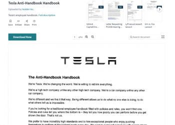 有別於一般的「特斯拉員工手冊」曝光，完全就是 Elon Musk 的風格阿！ - 電腦王阿達