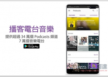 播客電台音樂 提供超過 34 萬個 Podcasts 頻道、7 萬個音樂電台，超強 Podcast 免費播放器 - 電腦王阿達