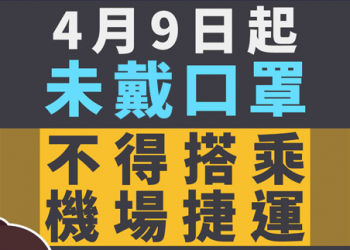 4月1日起高鐵、台鐵等大眾運輸全面量測體溫 並請乘客配戴口罩再入站