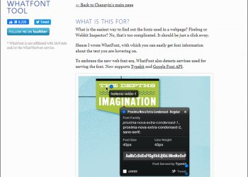 WHATFONTTOOL讓你查詢網頁上字體樣式