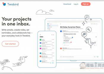 Twobird 結合 Gmail、備忘錄、待辦事項等生產力功能的免費工具，全平台都支援 - 電腦王阿達