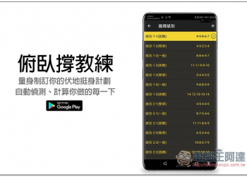 俯臥撐教練 量身制訂你的伏地挺身計劃，自動偵測與計算你做的每一下 - 電腦王阿達