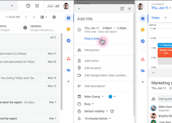 Gmail 已將行事曆納入邊欄，不用另開網頁也能直接編列行程