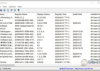UninstallView 檔案超小、免安裝的 Windows 軟體移除工具，支援一次移除多套 - 電腦王阿達