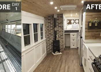 這台由校車改造而成的「家」，美到讓人反問為什麼會有駕駛座